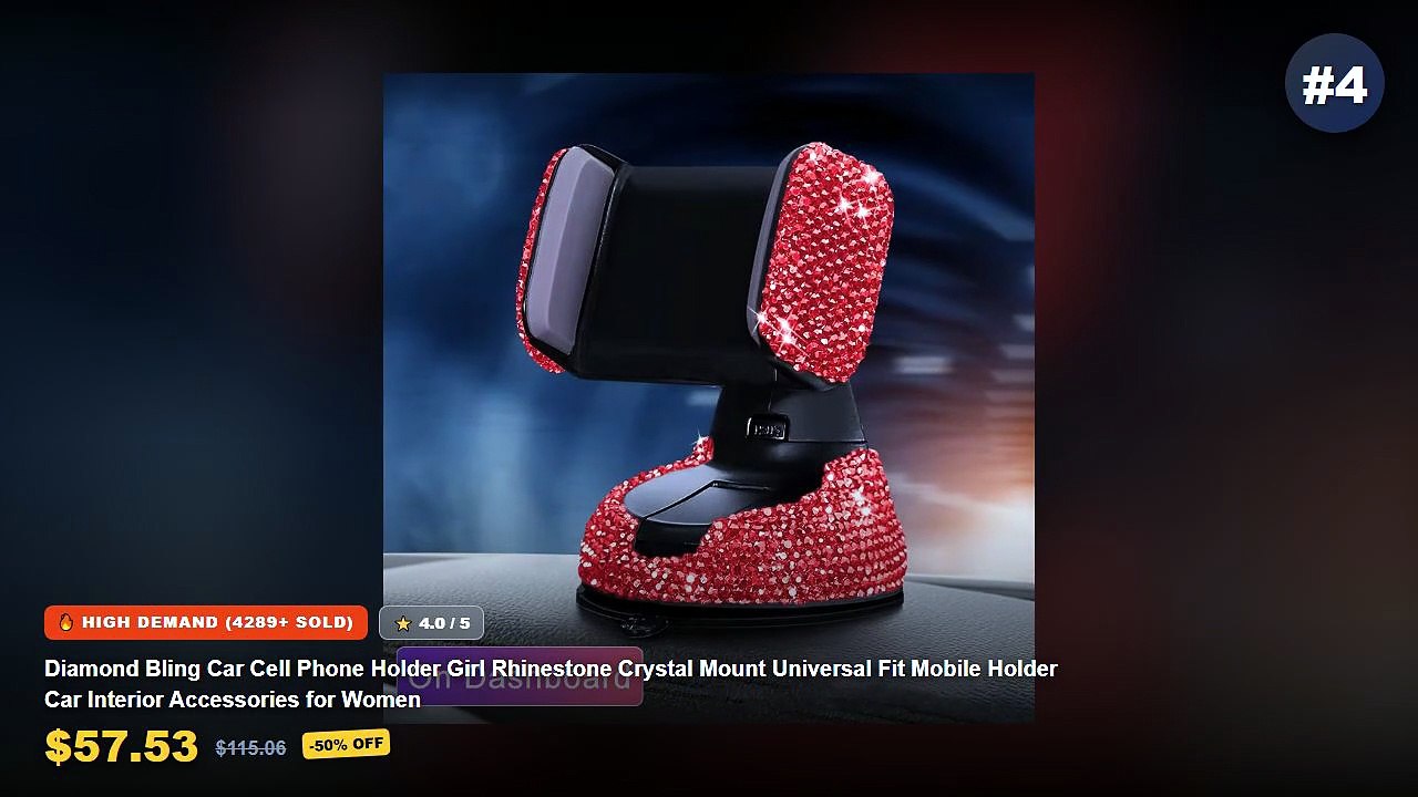 Best Phone Mount For Women on AliExpress | Review - Crystal Car Phone Holder Car Air Vent Mount Clip Mobile Phone Holder...