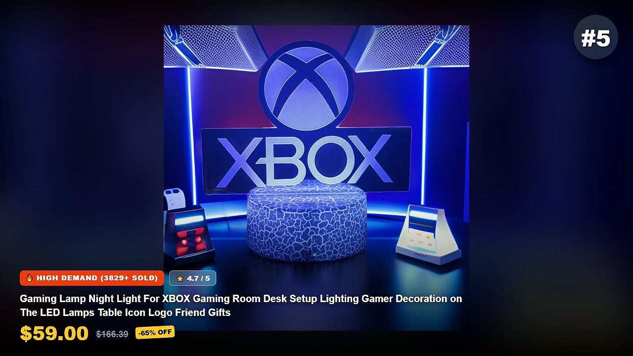 Ultimate Guide to the Best Desk Lamp Desk Setup - Gaming Lamp Night Light For XBOX Gaming Room Desk Setup Lighting Gamer...