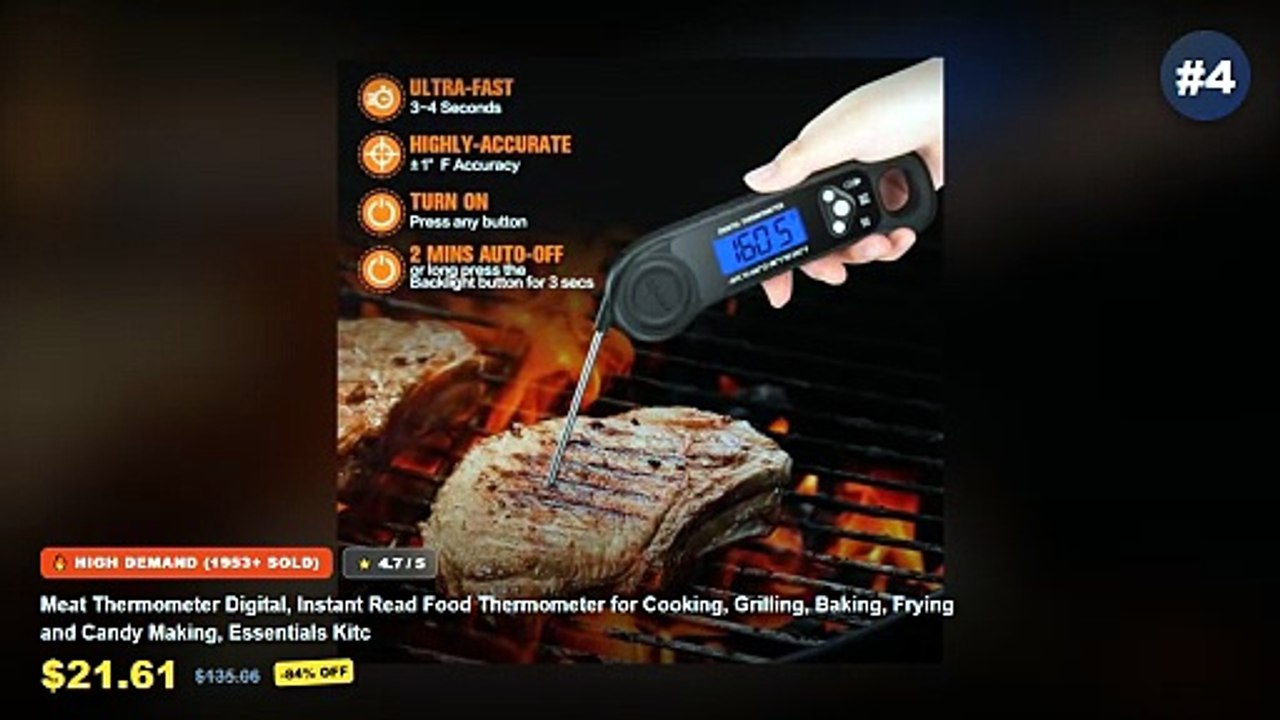 Best Meat Thermometer Essentials on AliExpress | Review - Meat Thermometer Digital – Instant Read Food Thermometer for G...
