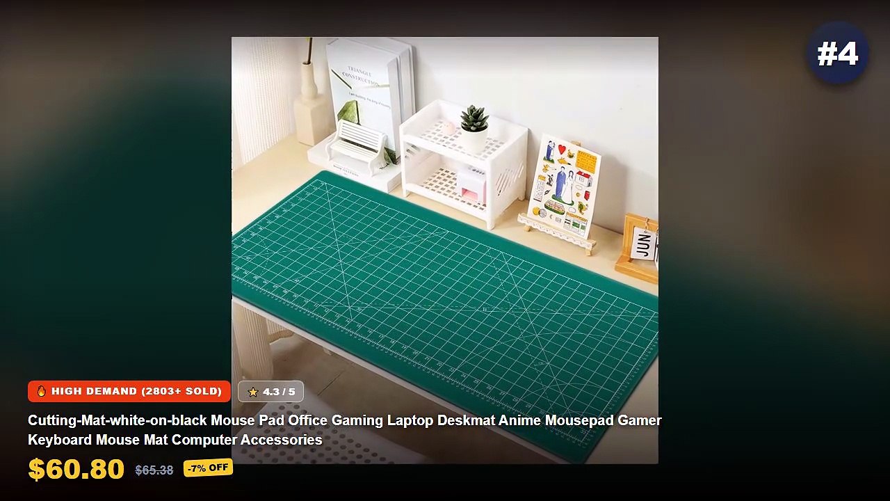 Best Mouse Pad Accessories on AliExpress | Review - Cutting Mat white on black Mouse Pad Office Gaming Laptop Deskmat An...