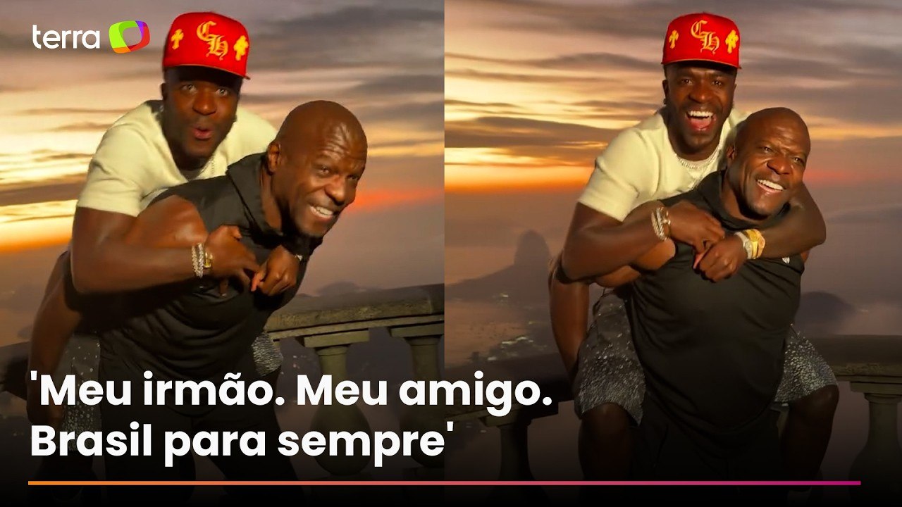 Após memes na Copa do Mundo, Vini Jr. e Terry Crews mostram encontro inusitado no Cristo Redentor