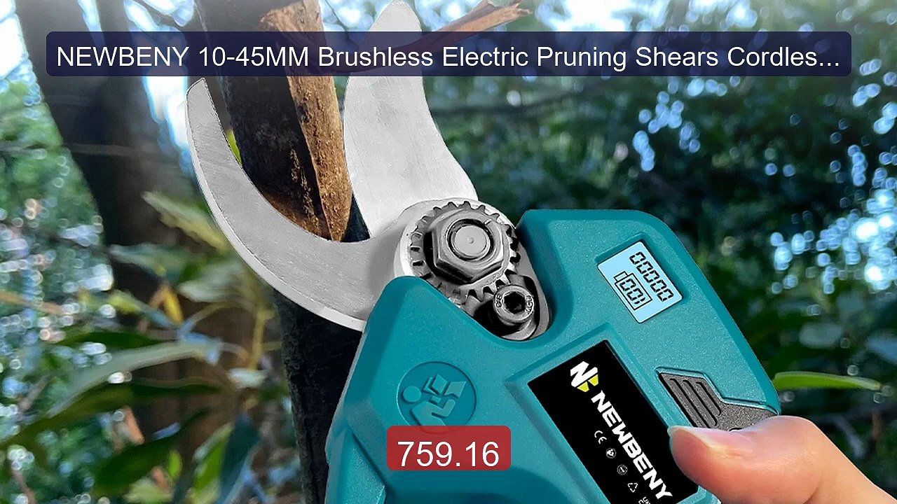 NEWBENY 10-45MM Brushless Electric Pruning Shears Cordless Cu... -- Amazing Value 2026 | Must Have!