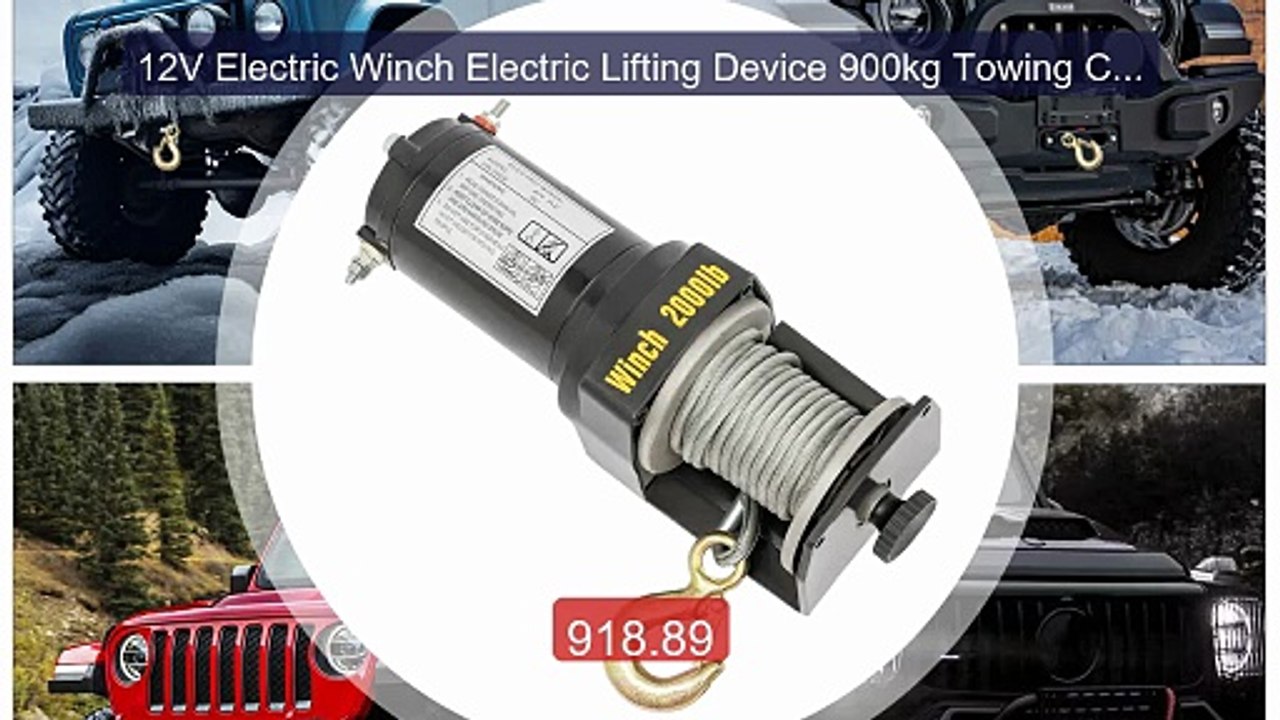 12V Electric Winch Electric Lifting Device 900kg Towing Capacity, I... -- Top Rated 2026 | Buy Now!