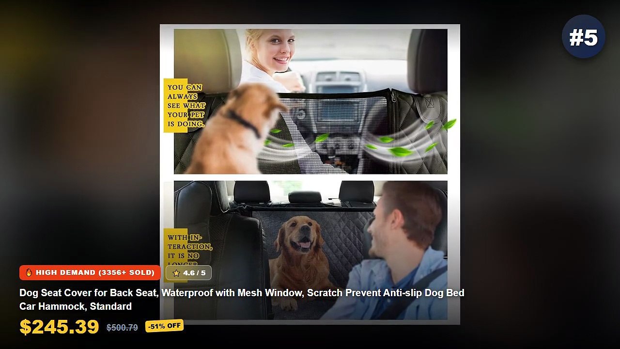 Why Everyone Is Buying Dog Bed For Car - Dog Seat Cover for Back Seat, Waterproof with Mesh Window, Scratch Prevent Anti...