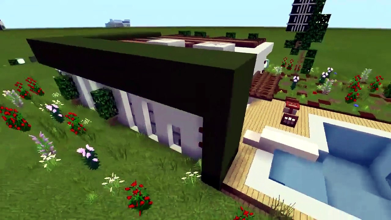 Comment faire une MAISON MODERNE TROPICALE sur MINECRAFT ? 🤔