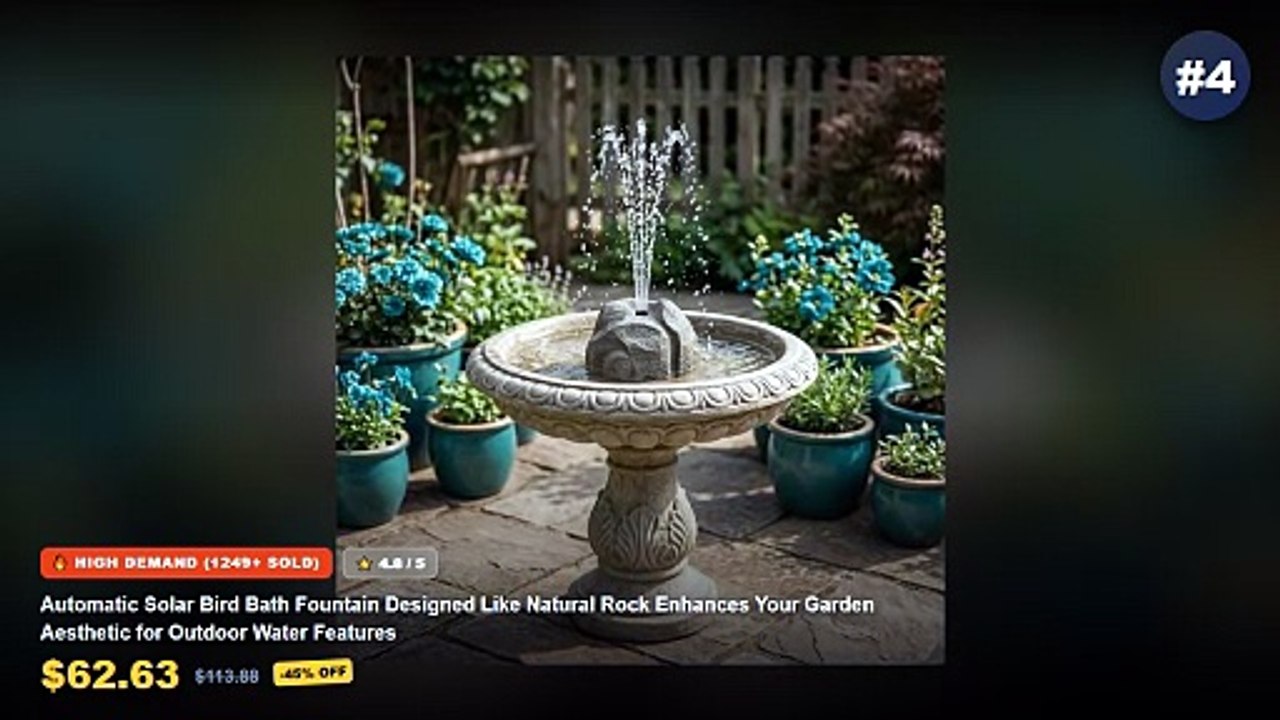 Top 5 Best Aesthetic Water Fountain (Must Have!) - For Garden Pond Fountain Pump With 200L/H Flow Rate 7V Voltage Effici...