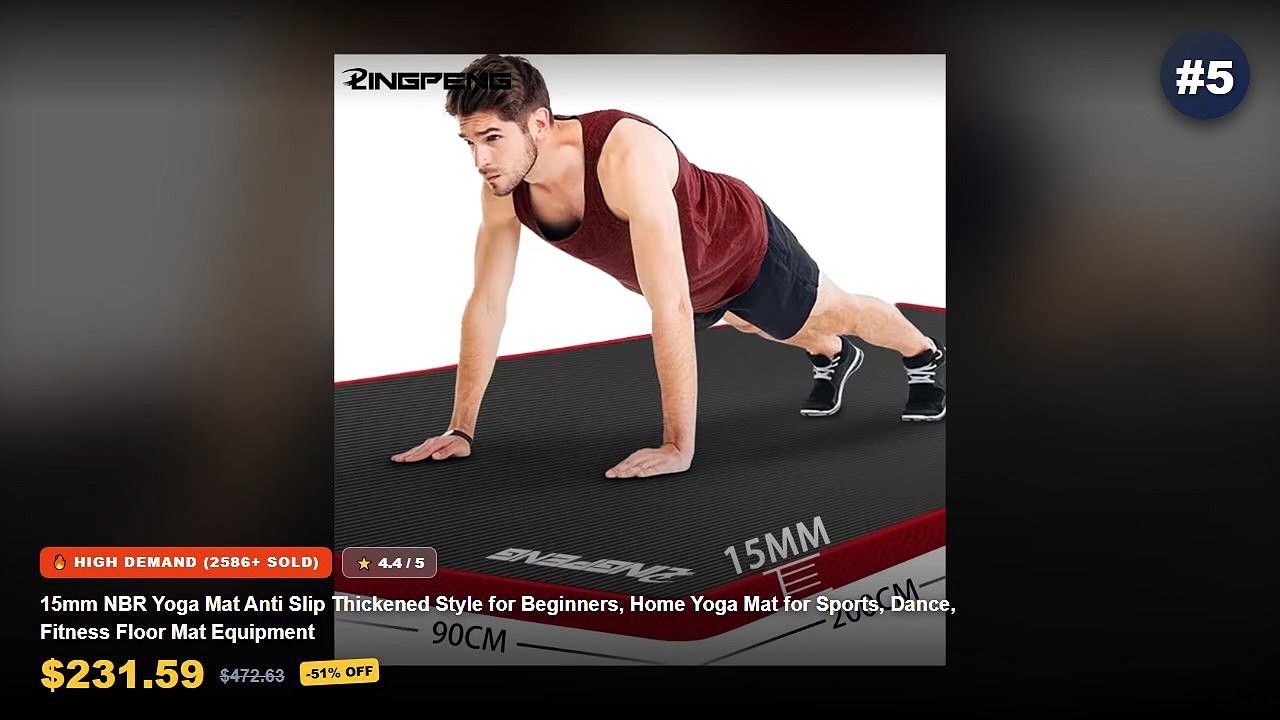 Don't Buy Aesthetic Yoga Mat Before Watching This! - 15mm NBR Yoga Mat Anti Slip Thickened Style for Beginners, Home Yog...