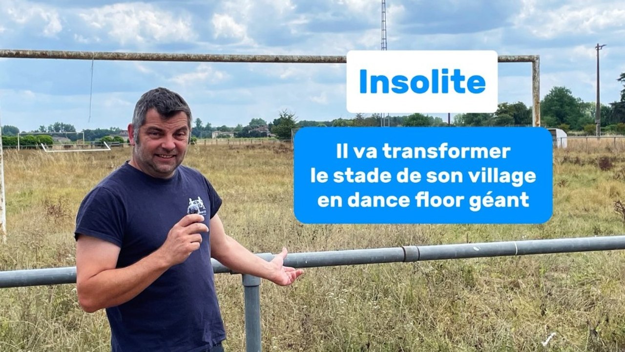 Cédric va transformer le stade son village de Gironde en discothèque géante gratuite et en plein air