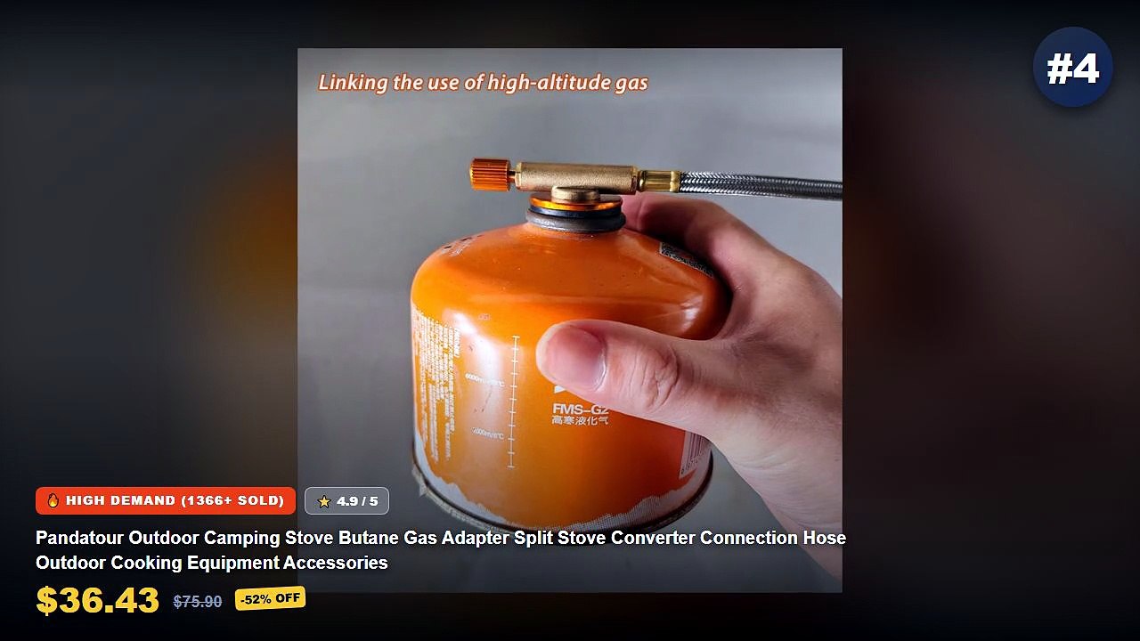 Top 5 Best Camping Stove Accessories (Must Have!) - Camping Gas Stove Gas Refill Adapter Outdoor Cylinder Filling Adapte...