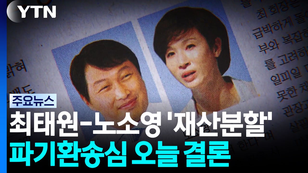 최태원-노소영 '세기의 이혼' 오늘 결론...재산분할 주목 / YTN