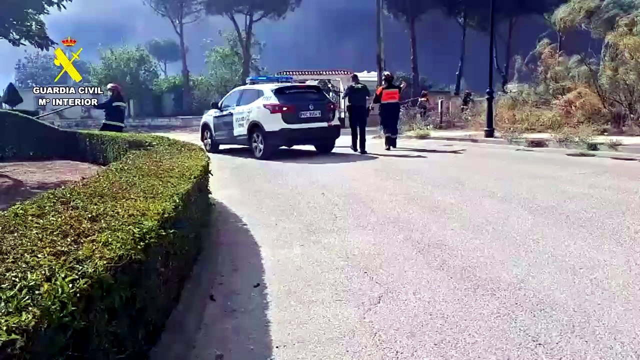 Agónicas escenas en el incendio de Villa del Prado (Madrid)