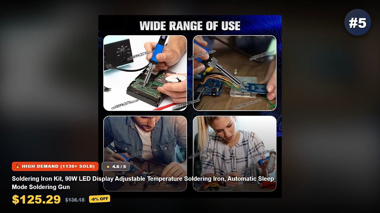 Soldering Iron For Office: Top 5 Best Sellers - Soldering Iron Kit, 90W LED Display Adjustable Temperature Soldering Iro...