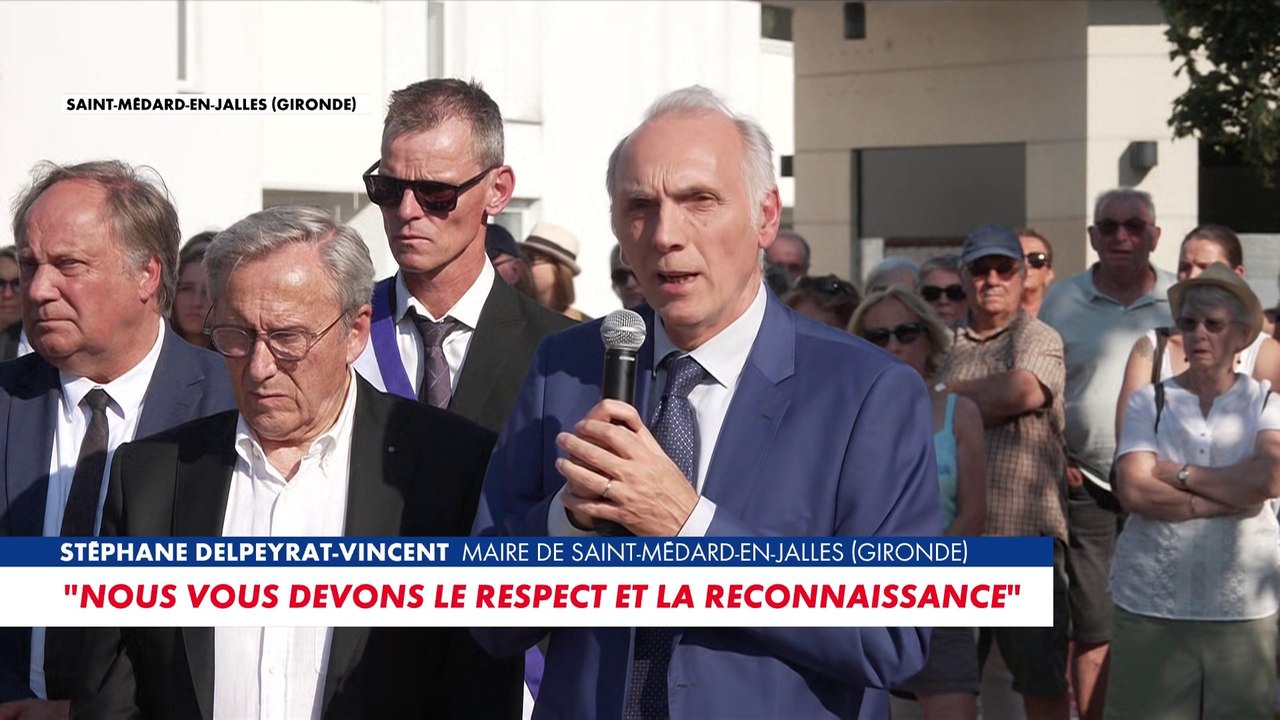 L'hommage du maire de Saint-Médard-en-Jalles au...