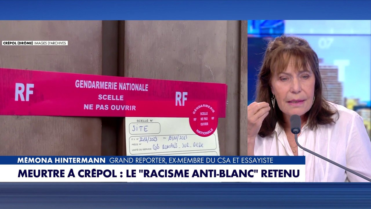 Mémona Hintermann : «Le racisme anti-blanc a servi de combustible. Il a guidé le couteau»