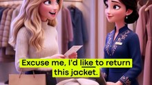 RETURNING A JACKET 🧥🛍️ Easy English Conversation #shorts