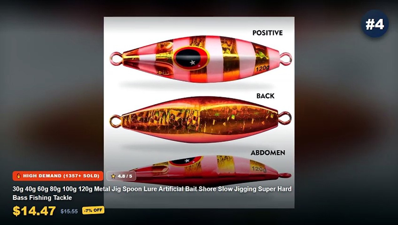 Smart Fishing Lure: Top 5 Best Sellers - Spinner Spoon Metal Jig Bait 7g 10g 16g 20g VIB Sinking Blade Spinning Treble H...