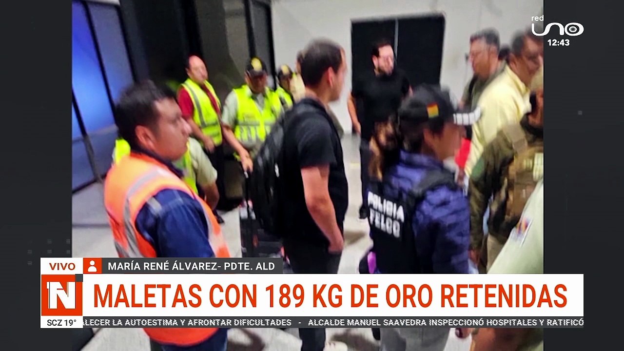MALETAS CON 189 KG DE ORO RETENIDAS