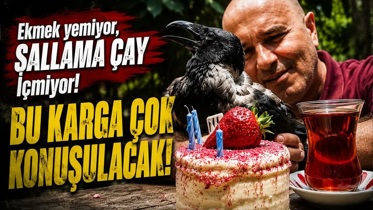 Rize Çayı İçen Gurme Kargaya Özel Doğum Günü Partisi