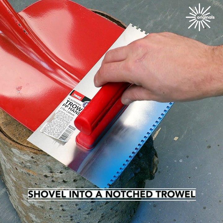Making a notched trowel using basic tools