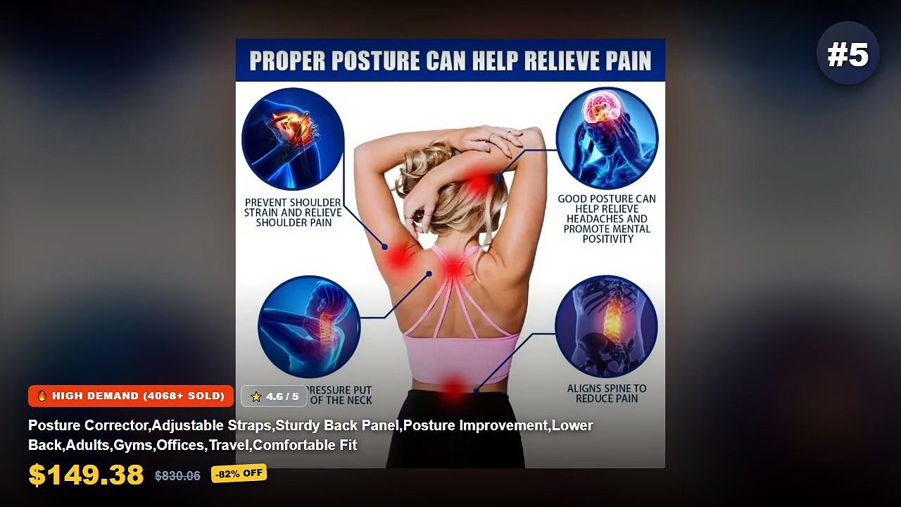 Best Posture Corrector For Travel on AliExpress | Review - Posture Corrector,Adjustable Straps,Sturdy Back Panel,Posture...