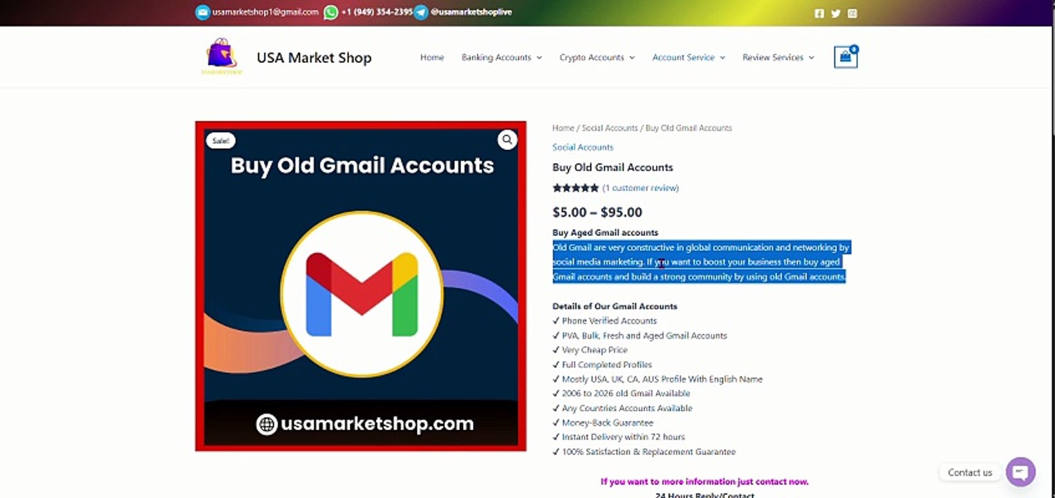Purchase Aged Gmail Accounts from Verified Vendors