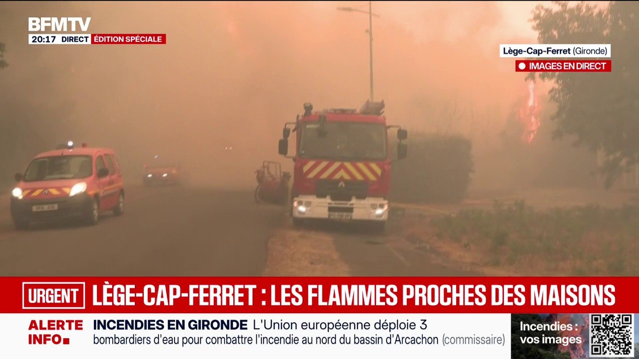 Incendie en Gironde: un pompier touché lors d'une explosion à Lège-Cap-Ferret