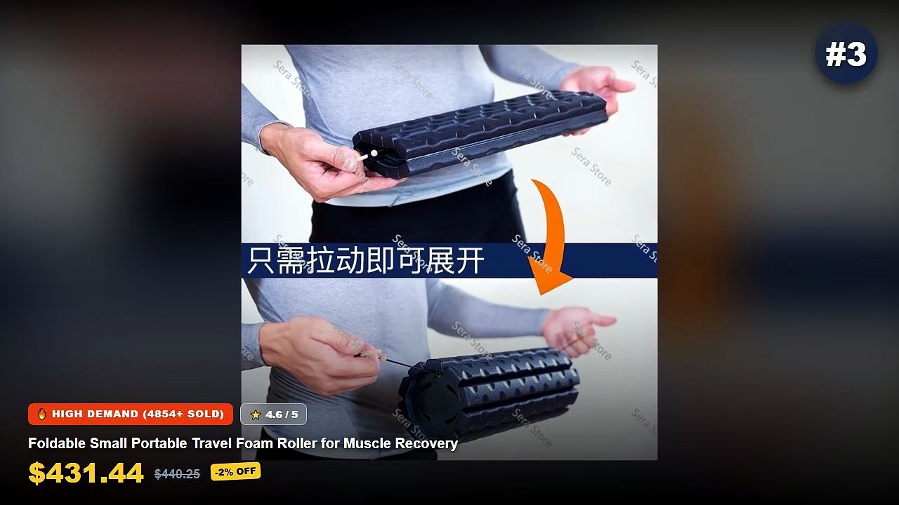 Foldable Foam Roller: Top 5 Best Sellers - Foldable Portable Travel Mini Foam Roller Fitness Massage Tool For Post Worko...
