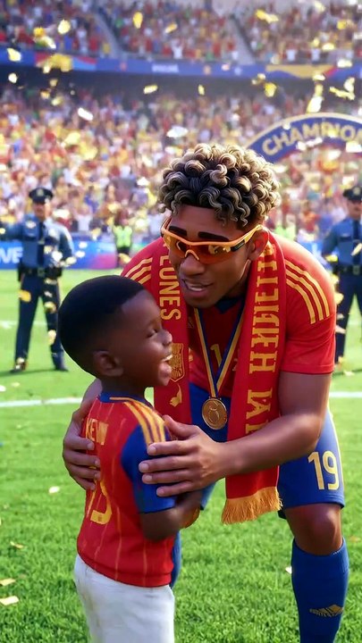 Lamine Yamal & His Little Brother's Unforgettable Victory Celebration ❤️🏆 | AI Football Story