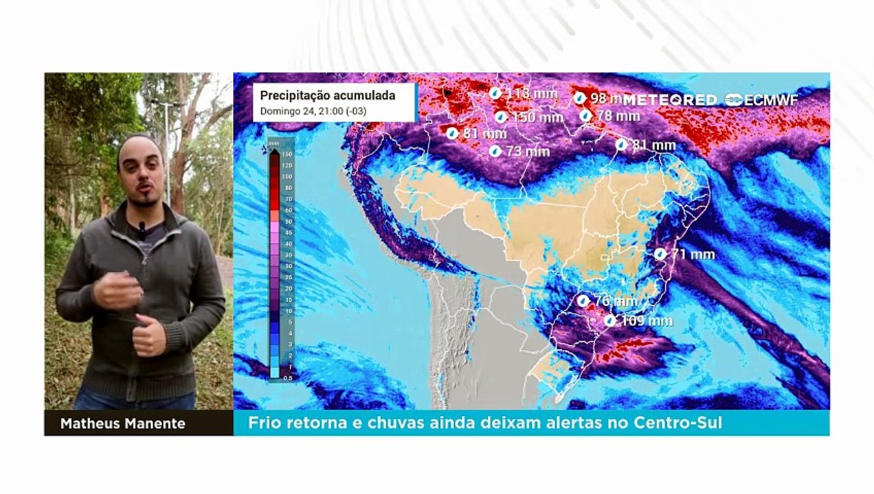 Frio retorna e chuvas ainda deixam alertas no Centro-Sul