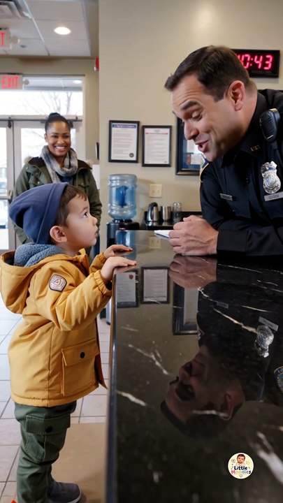 👮😂 This little guy walked into the police station to report his missing wife... and the ending had everyone laughing! 🤣💛