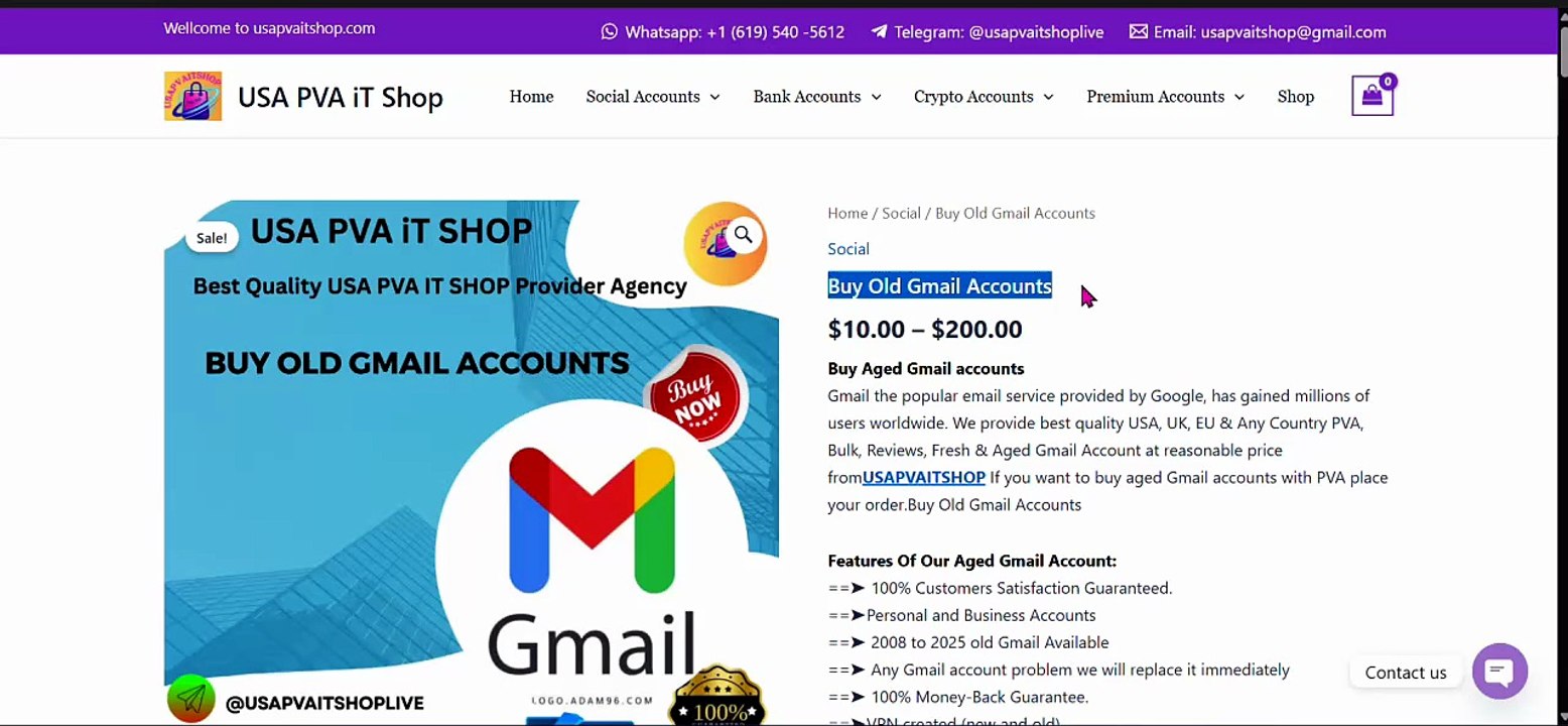 Best Places to Buy Old Gmail Accounts in the USA (PVA .. ...