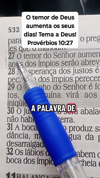 ⚡ Quem teme a Deus vive mais!❤️ Provérbios 10:27 Whats: ImperadorSalomao