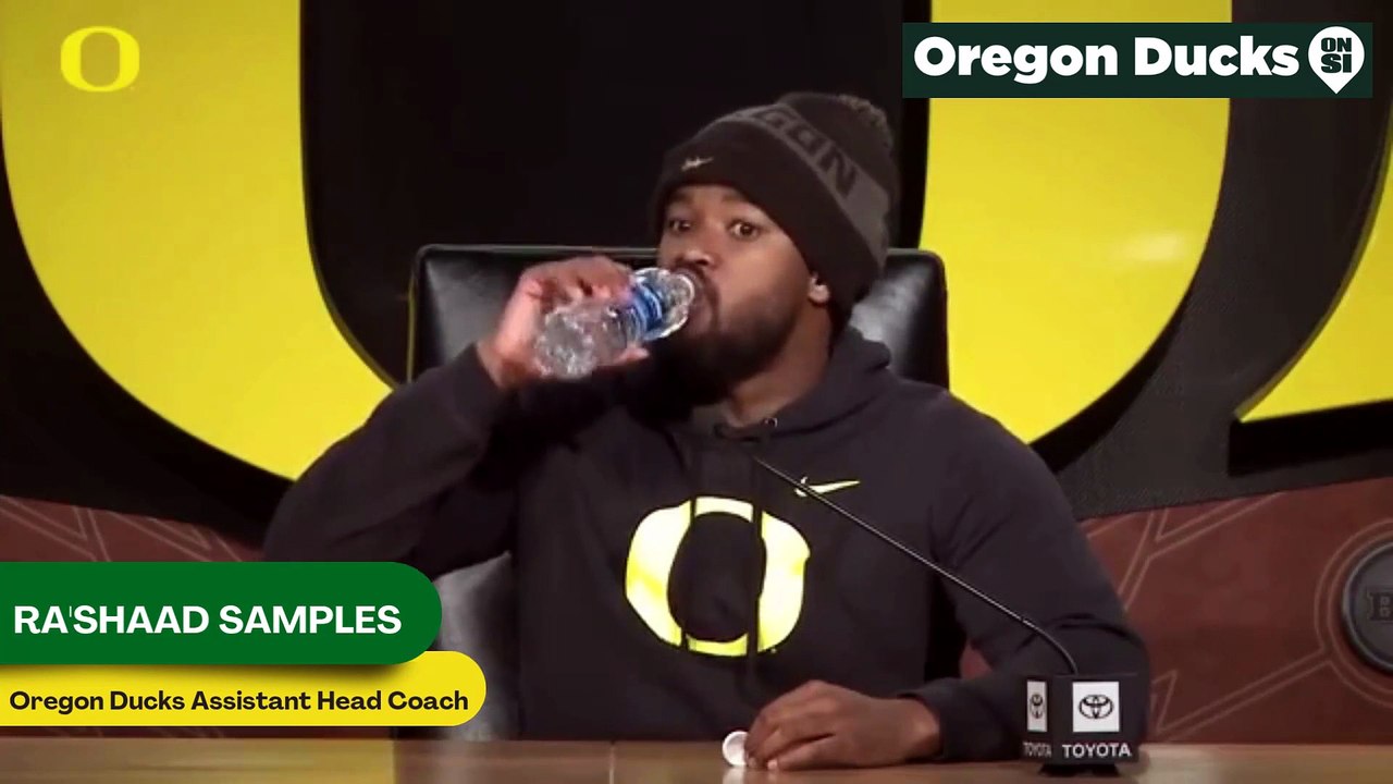 Oregon Ducks discuss one of Assistant Head Coach Ra'Shaad Samples most challenging weeks as a coach