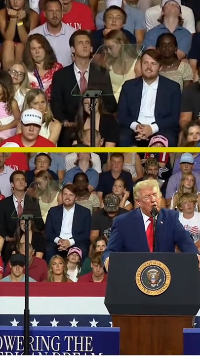 Un hombre imita a Trump en pleno mitin