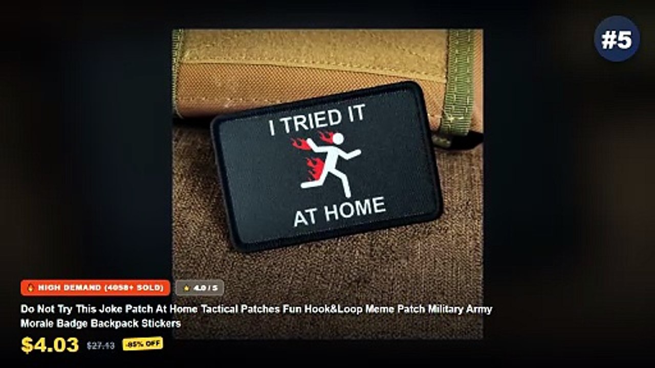 Why Everyone Is Buying Tactical Backpack For Home - Do Not Try This Joke Patch At Home Tactical Patches Fun Hook&Loop Me...