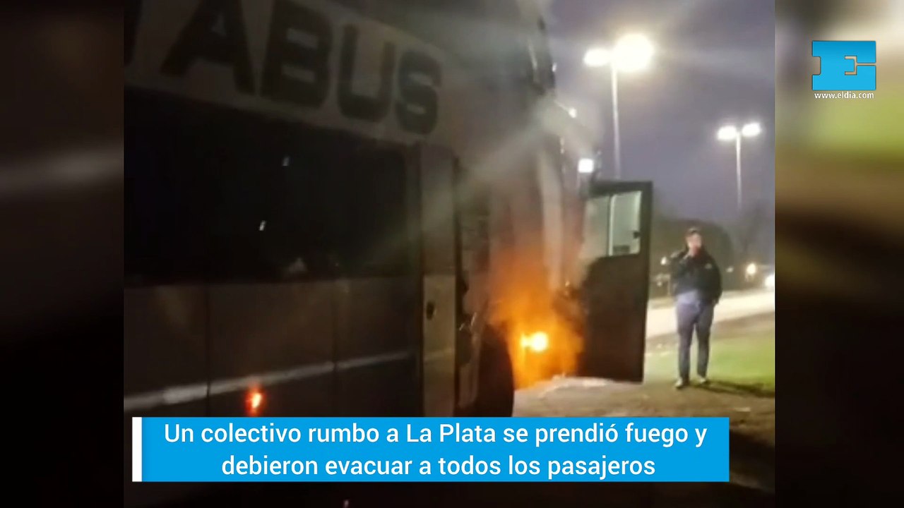 Un colectivo rumbo a La Plata se prendió fuego y debieron evacuar a todos los pasajeros