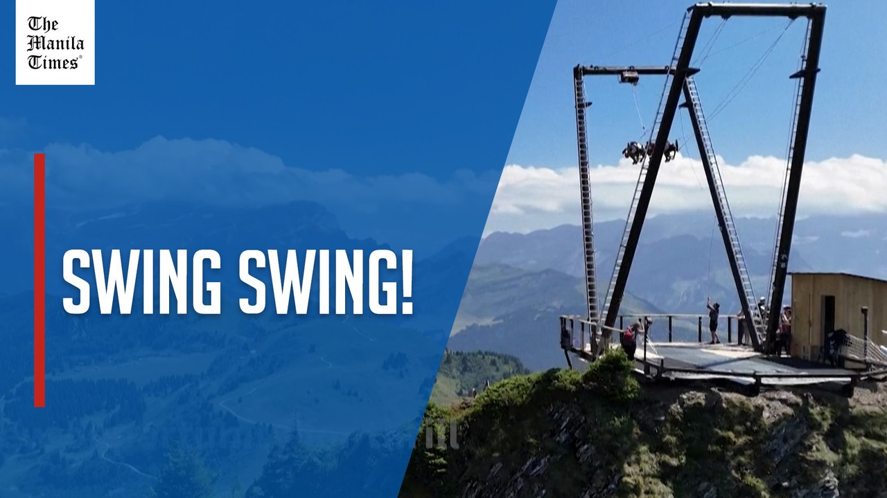 Giant swing on Swiss peak aims to boost summer tourism as Alps warm