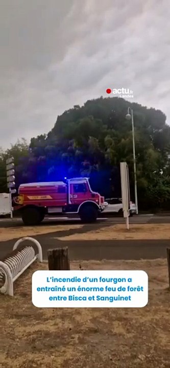 Enorme feu de forêt à Biscarrosse (Landes)