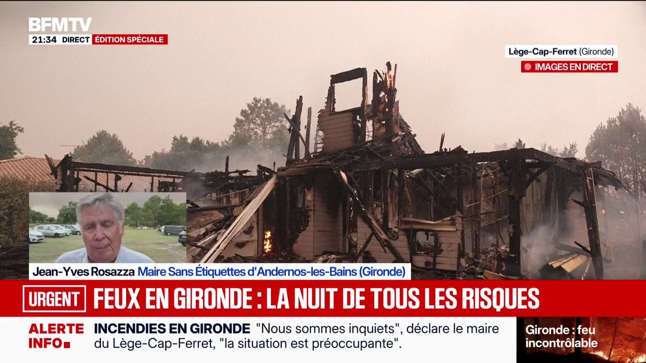Incendie en Gironde: "On a rarement vu ça sur les bords du bassin d'Arcachon", assure Jean-Yves Rosazza, maire d'Andernos-les-Bains