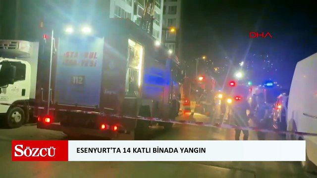 Esenyurt'ta 14 katlı binada yangın; mahsur kalan 13 kişi kurtarıldı