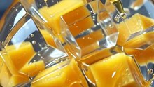 Mango Crystal Jelly Cut ASMR | Transparent Jelly Slicing in 4K | Satisfying Original Sound