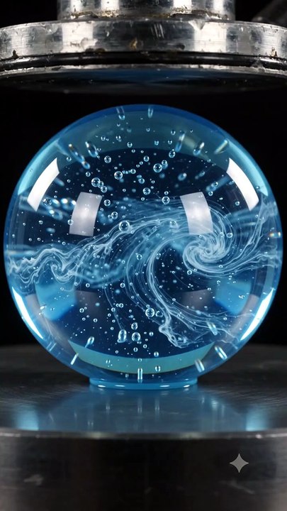 Gel Sphere Crushed by Hydraulic Press ASMR | Satisfying Gel Explosion in 4K | Original Sound