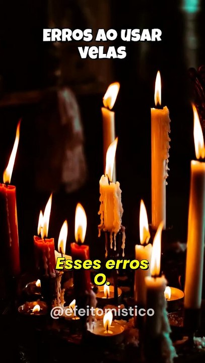 Erros ao usar velas