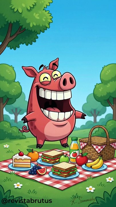 O piquenique dele virou desastre 🐷⚡