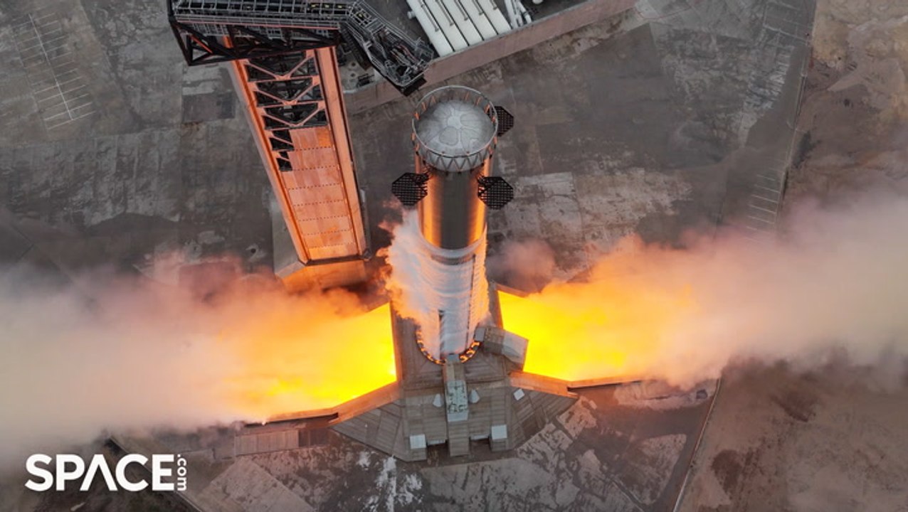 SpaceX fires up Starship Super Heavy booster in preparation for flight 13
