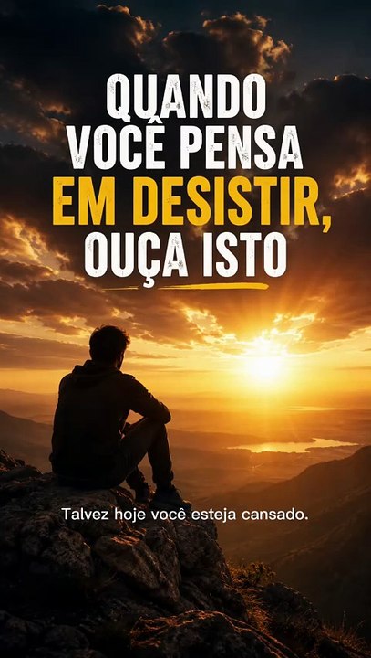 Quando Você Pensa em Desistir, Ouça Isto