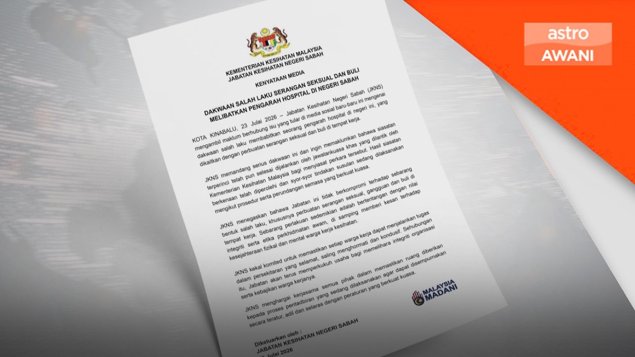 Siasatan pengarah hospital Sabah selesai, tindakan menyusul