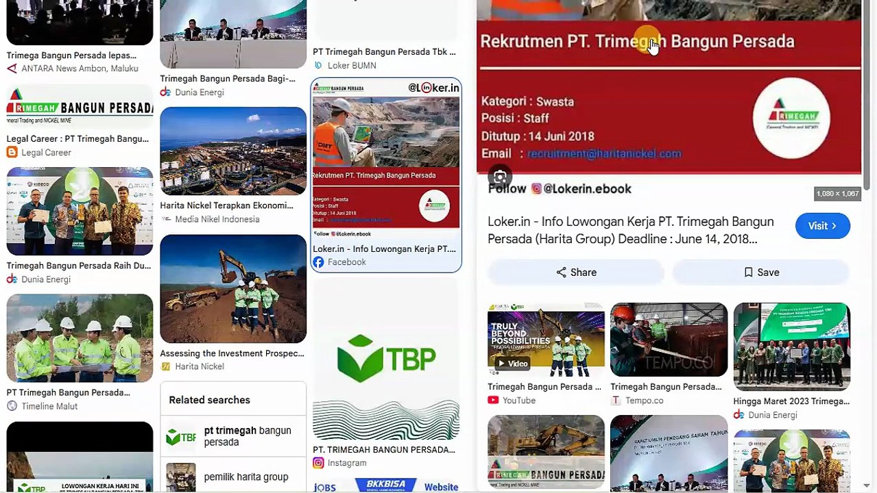 Lowongan Kerja PT Trimegah Bangun Persada Agustus 2026  ▪️Site Manager - Nickel Mining ▪️Process Engineer - Smelter ▪️HSE Officer ▪️Maintenance Supervisor - Mechanical ▪️HRD Supervisor - Site   ✅