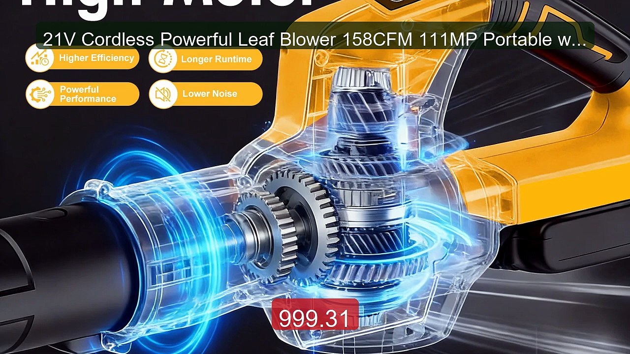 21V Cordless Powerful Leaf Blower 158CFM 111MP Portable with 2x 2.0... -- Top Rated 2026 | Buy Now!