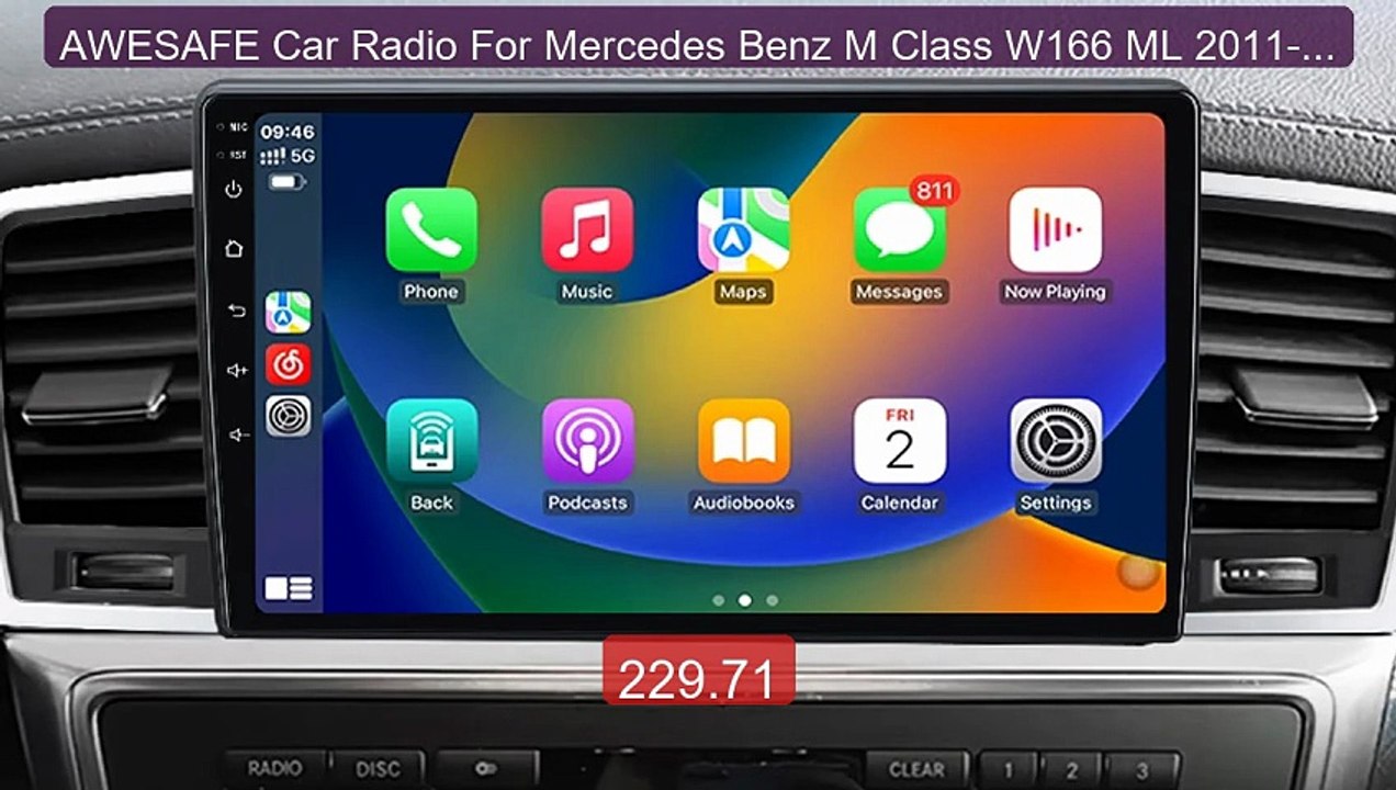 AWESAFE Car Radio For Mercedes Benz M Class W166 ML 2011-2015... -- Amazing Value 2026 | Must Have!
